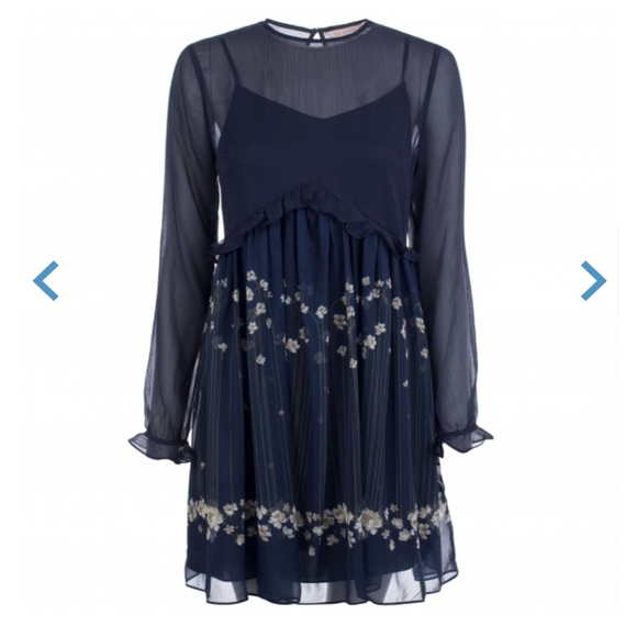 🍒NWT🍒 TED BAKER LIGHTWEIGHT AIRY SUMMERY DRESS - Picture 3 of 11